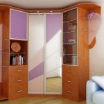 Современный угловой шкаф в интерьере