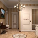Красивая белая мебель для коридора