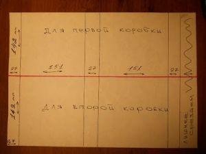 Отделения по чертежу