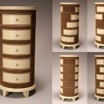 Картонный комод круглой формы
