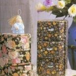 Полукруглые цветочные комоды из картона
